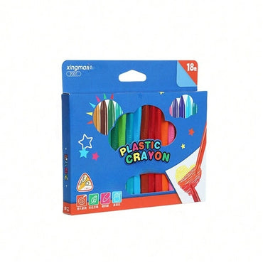 Plastic Triangular Shaped Color Crayons | 12 Pcs & 18 Pcs Colouring Set